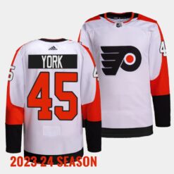Philadelphia Flyers Cameron York 2023 2024 Away White Jersey