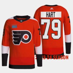 Philadelphia Flyers Carter Hart 2023 2024 Home Burnt Orange Jersey