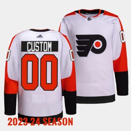 Philadelphia Flyers Custom 2023 2024 Away White Jersey