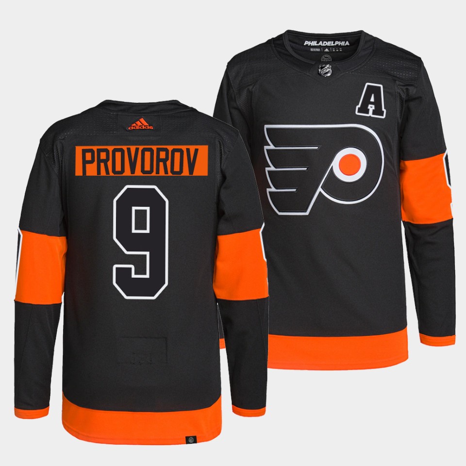 Philadelphia Flyers Ivan Provorov Alternate Black Jersey Philadelphia Flyers Ivan Provorov Alternate Black Jersey