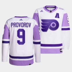 Philadelphia Flyers Ivan Provorov HockeyFightsCancer White Jersey