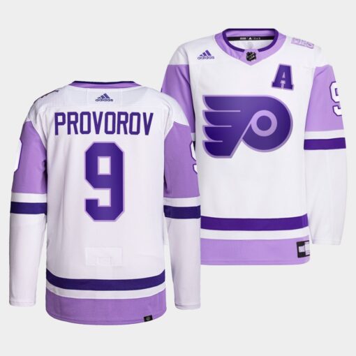 Philadelphia Flyers Ivan Provorov HockeyFightsCancer White Jersey
