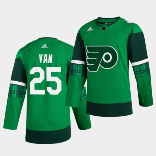 Philadelphia Flyers James van Riemsdyk St. Patrick’s Day Green Player Jersey