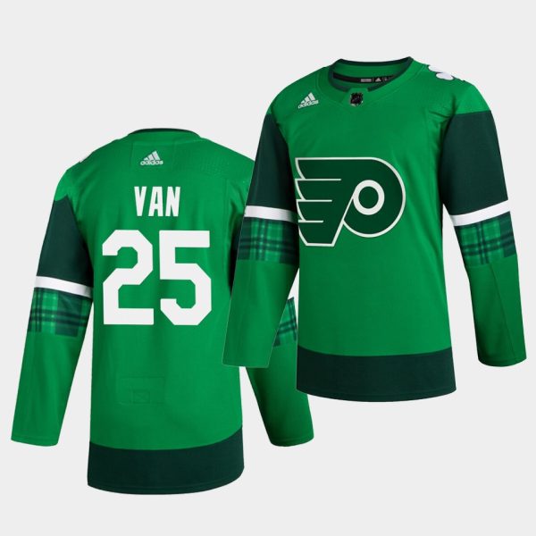 Philadelphia Flyers James van Riemsdyk St. Patrick's Day Green Player Jersey Philadelphia Flyers James van Riemsdyk St. Patrick's Day Green Player Jersey
