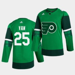 Philadelphia Flyers James van Riemsdyk St. Patrick’s Day Green Player Jersey