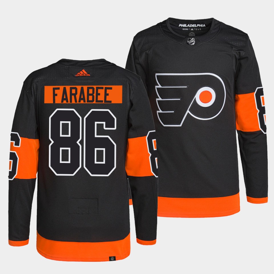 Philadelphia Flyers Joel Farabee Alternate Black Jersey Philadelphia Flyers Joel Farabee Alternate Black Jersey