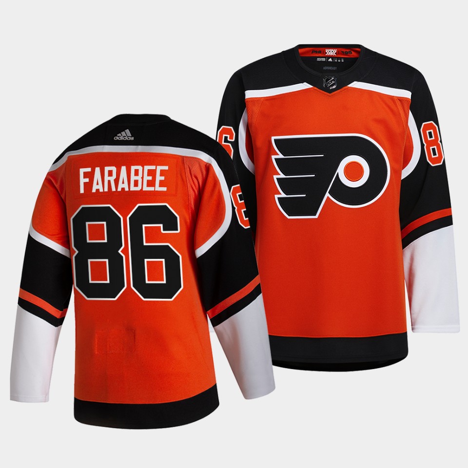Philadelphia Flyers Joel Farabee Reverse Orange Jersey Philadelphia Flyers Joel Farabee Reverse Orange Jersey