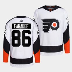 Philadelphia Flyers Joel Farabee Reverse White Jersey