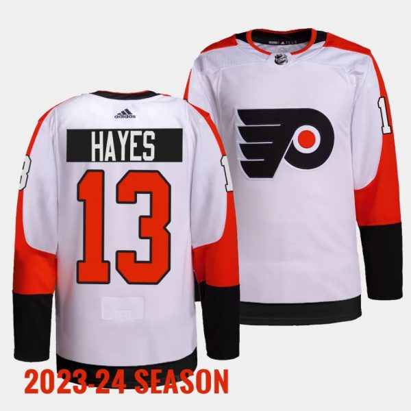 Philadelphia Flyers Kevin Hayes 2023 2024 Away White Jersey Philadelphia Flyers Kevin Hayes 2023 2024 Away White Jersey