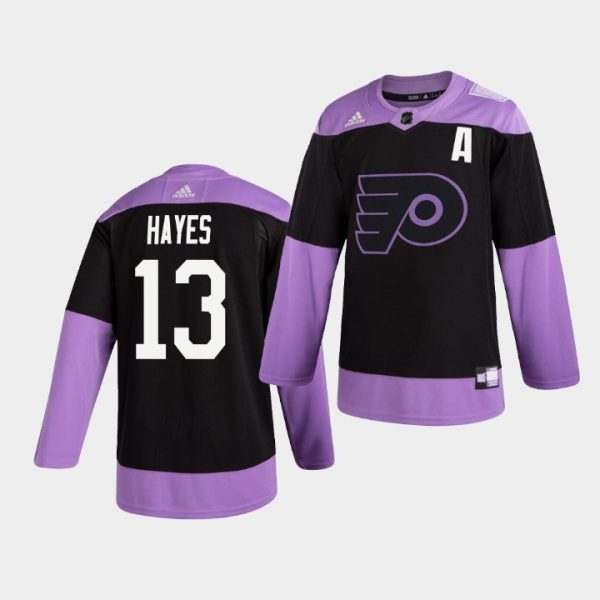Philadelphia Flyers Kevin Hayes Practice Hockey Fights Cancer Jersey Philadelphia Flyers Kevin Hayes Practice Hockey Fights Cancer Jersey