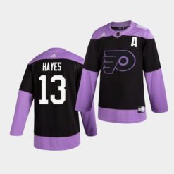 Philadelphia Flyers Kevin Hayes Practice Hockey Fights Cancer Jersey