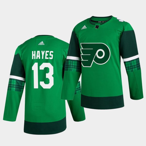 Philadelphia Flyers Kevin Hayes St. Patrick's Day Green Player Jersey Philadelphia Flyers Kevin Hayes St. Patrick's Day Green Player Jersey