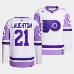 Philadelphia Flyers Scott Laughton HockeyFightsCancer White Jersey