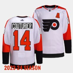 Philadelphia Flyers Sean Couturier 2023 2024 Away White Jersey