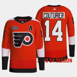 Philadelphia Flyers Sean Couturier 2023 2024 Home Burnt Orange Jersey