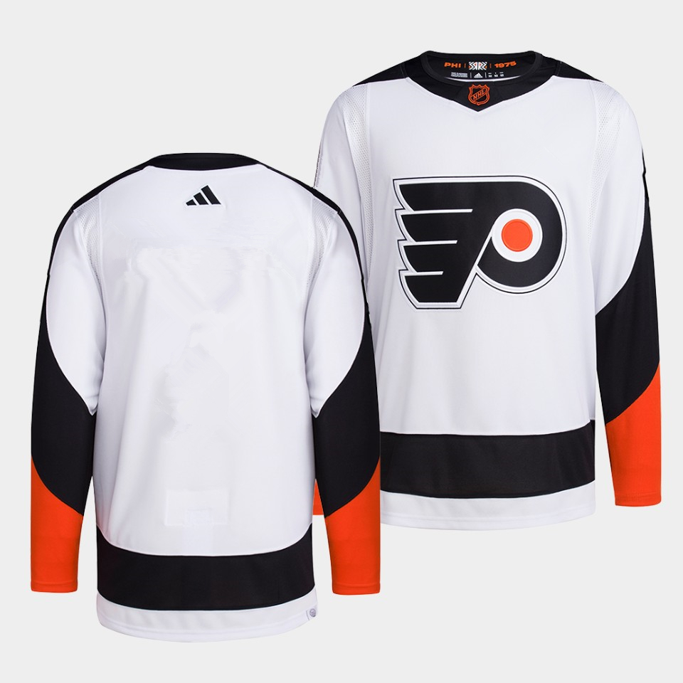 Philadelphia Flyers Team 2022 Reverse Retro White Jersey Philadelphia Flyers Team 2022 Reverse Retro White Jersey