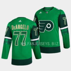 Philadelphia Flyers Tony DeAngelo 2023 St. Patricks Day Green Jersey