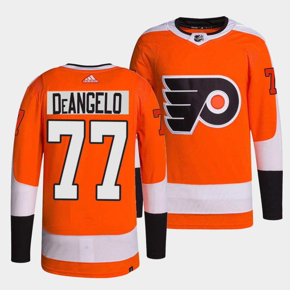 Philadelphia Flyers Tony DeAngelo Home Orange Jersey Philadelphia Flyers Tony DeAngelo Home Orange Jersey
