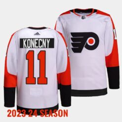 Philadelphia Flyers Travis Konecny 2023 2024 Away White Jersey