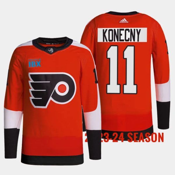 Philadelphia Flyers Travis Konecny 2023 2024 Home Burnt Orange Jersey Philadelphia Flyers Travis Konecny 2023 2024 Home Burnt Orange Jersey