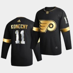 Philadelphia Flyers Travis Konecny Golden Edition Limited Black Jersey