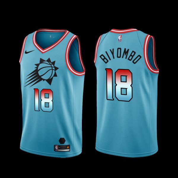 Phoenix Suns Bismack Biyombo 2022-23 City Edition Jersey Blue Phoenix Suns Bismack Biyombo 2022-23 City Edition Jersey Blue