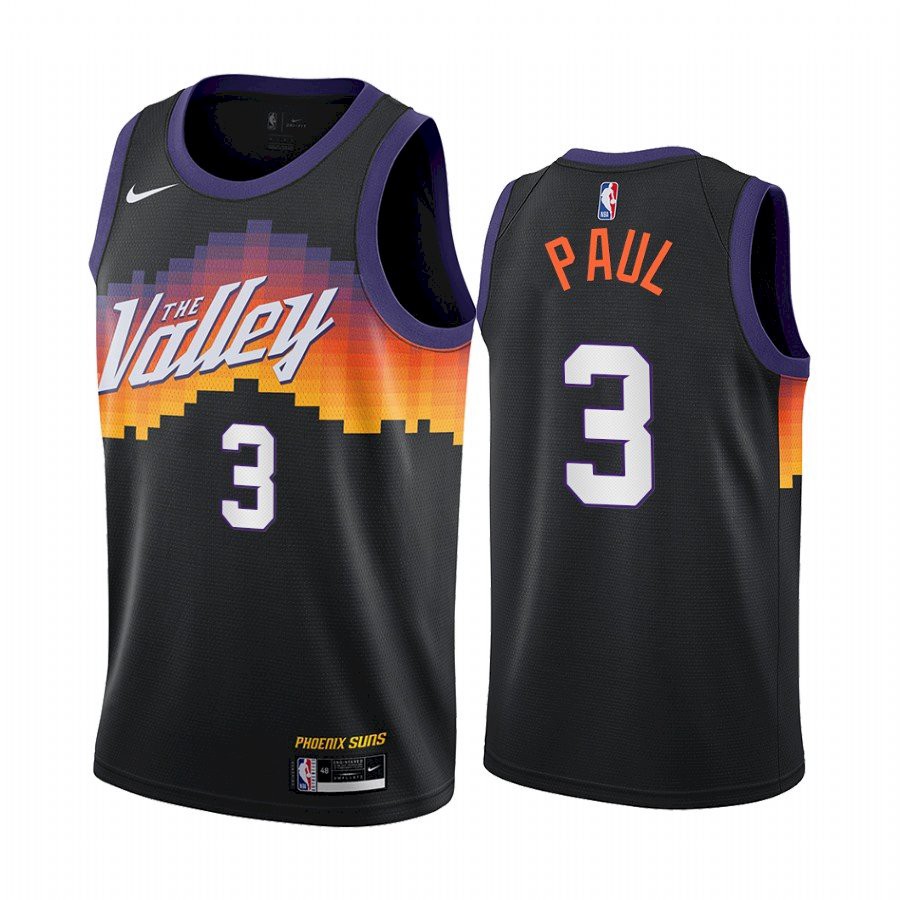 Phoenix Suns Chris Paul 2021 Valley City Black Jersey Phoenix Suns Chris Paul 2021 Valley City Black Jersey