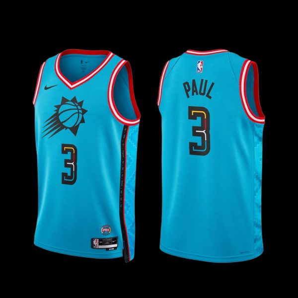 Phoenix Suns Chris Paul 2022-23 City Edition Jersey Turquoise Phoenix Suns Chris Paul 2022-23 City Edition Jersey Turquoise