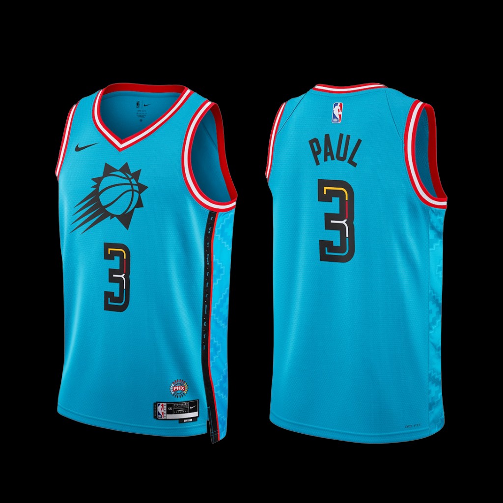 Phoenix Suns Chris Paul 2022-23 City Edition Jersey Turquoise Phoenix Suns Chris Paul 2022-23 City Edition Jersey Turquoise