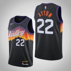 Phoenix Suns Deandre Ayton 2021 Valley City Black Jersey