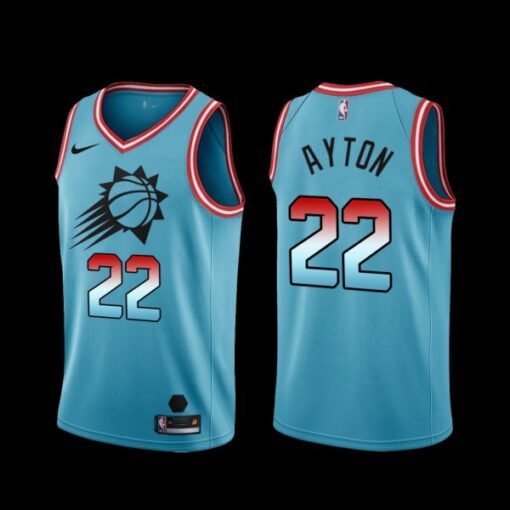 Phoenix Suns Deandre Ayton 2022-23 Blue City Edition Jersey