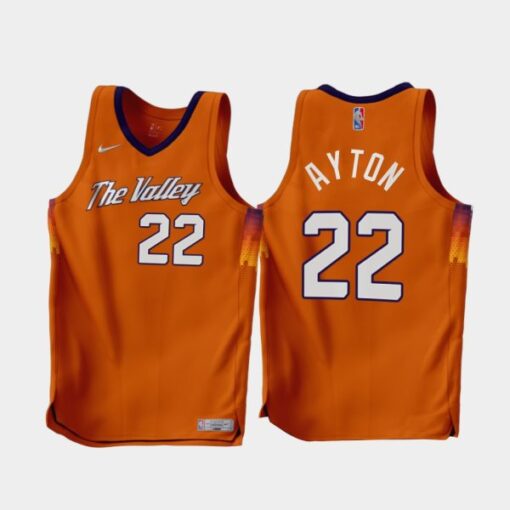 Phoenix Suns Deandre Ayton 2022-23 Earned Edition Jersey Orange