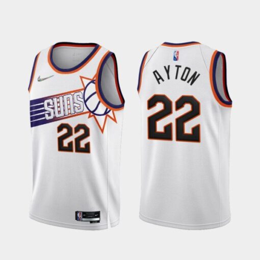 Phoenix Suns Deandre Ayton 2022-23 White Association Edition Jersey