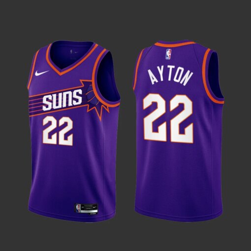 Phoenix Suns Deandre Ayton 2023-24 Purple Icon Edition Jersey