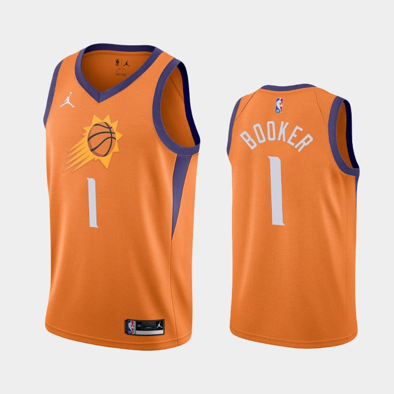Phoenix Suns Devin Booker 2021 Orange Statement Jersey Phoenix Suns Devin Booker 2021 Orange Statement Jersey