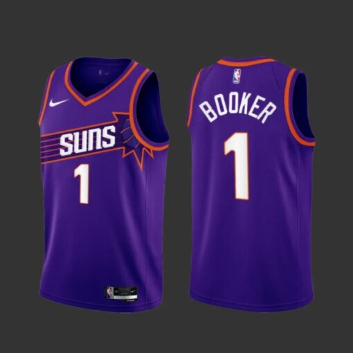Phoenix Suns Devin Booker 2023-24 Purple Icon Edition Jersey