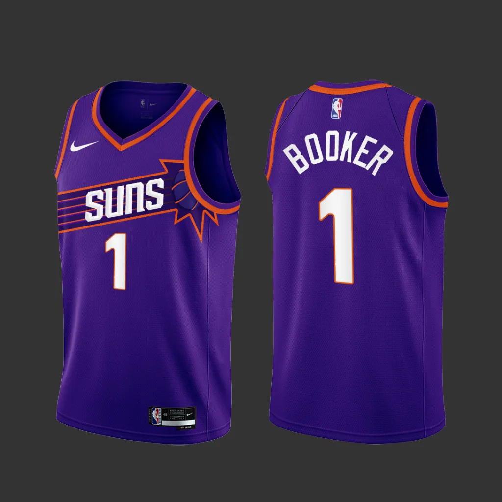 Phoenix Suns Devin Booker 2023-24 Purple Icon Edition Jersey Phoenix Suns Devin Booker 2023-24 Purple Icon Edition Jersey