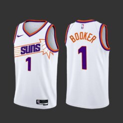 Phoenix Suns Devin Booker 2023-24 White Association Edition Jersey