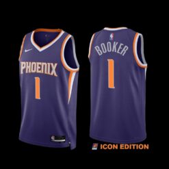 Phoenix Suns Devin Booker 2023 Purple Icon Edition Jersey