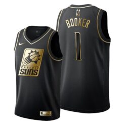 Phoenix Suns Devin Booker Black Golden Jersey