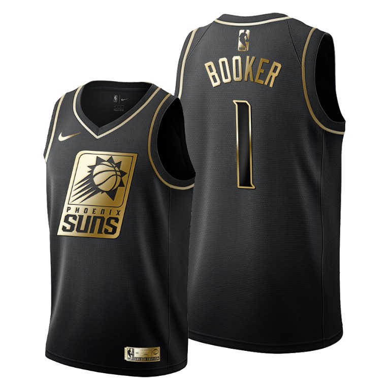 Phoenix Suns Devin Booker Black Golden Jersey Phoenix Suns Devin Booker Black Golden Jersey