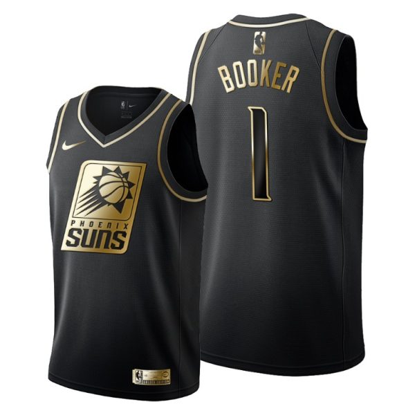 Phoenix Suns Devin Booker Black Golden Jersey Phoenix Suns Devin Booker Black Golden Jersey