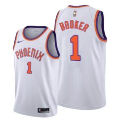 Phoenix Suns Devin Booker White Throwback Jersey
