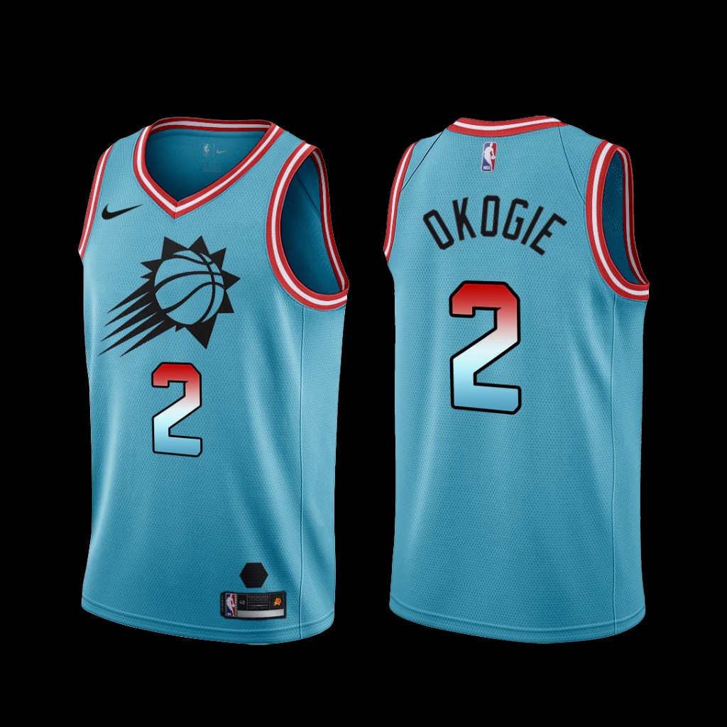 Phoenix Suns Josh Okogie 2022-23 Blue City Edition Jersey Phoenix Suns Josh Okogie 2022-23 Blue City Edition Jersey