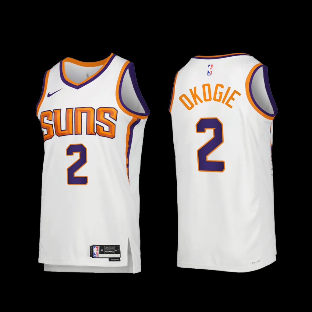 Phoenix Suns Josh Okogie 2022-23 White Association Edition Jersey Phoenix Suns Josh Okogie 2022-23 White Association Edition Jersey