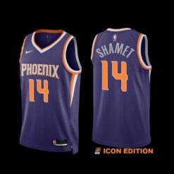 Phoenix Suns Landry Shamet 2022-23 Purple Icon Edition Jersey