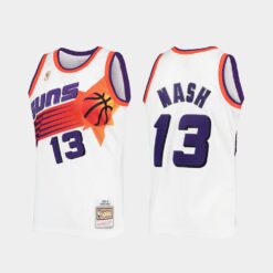 Phoenix Suns Steve Nash White 1996-1997 Throwback Jersey