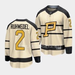 Pittsburgh Penguins Chad Ruhwedel 2023 Winter Classic Cream Jersey