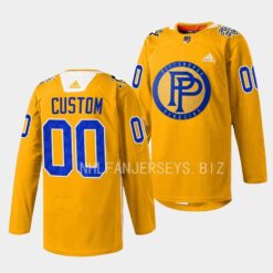 Pittsburgh Penguins Custom 2023 Pennies-inspired Yellow Special Jersey
