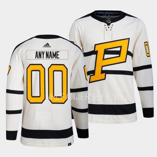 Pittsburgh Penguins Custom 2023 Winter Classic Cream Jersey Pittsburgh Penguins Custom 2023 Winter Classic Cream Jersey